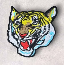 TIGER HEAD WILD ANIMAL EMBROIDERED IRON ON PATCH SHIRTS JACKETS