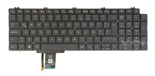 Teclado para DELL Precision 7550 7750 gris negro, para versión de retroiluminación, tirado - Imagen 6 de 12