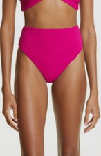  170 Mara Hoffman Women's Pink Imina High Waist Bikini Bottom Swimwear Size S