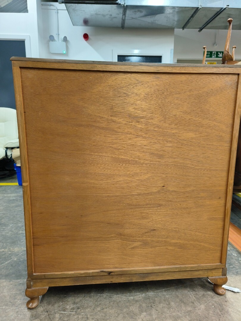 Antique Walnut 5 Drawers Floral Detail Chest Of Drawers. CS L54 eBay