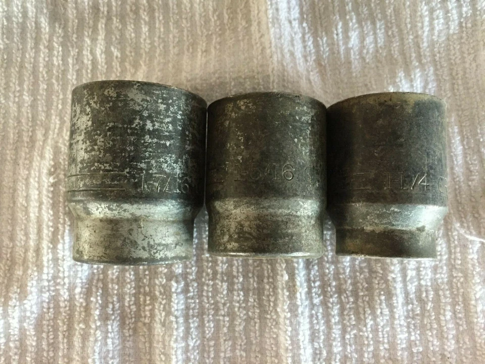 VINTAGE LOT OF 9 CRAFTSMAN 3/4" DRIVE 12 PT SOCKET SET V SERIES 1 1/4"- 2" - Image 4 of 4