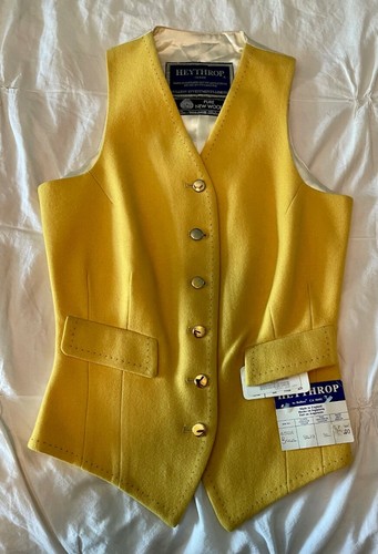 Ladies Canary Fox Hunting Vest 8 Long 