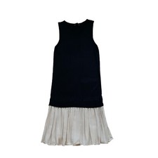 Black And Beige Tank Sweater Dress  S
