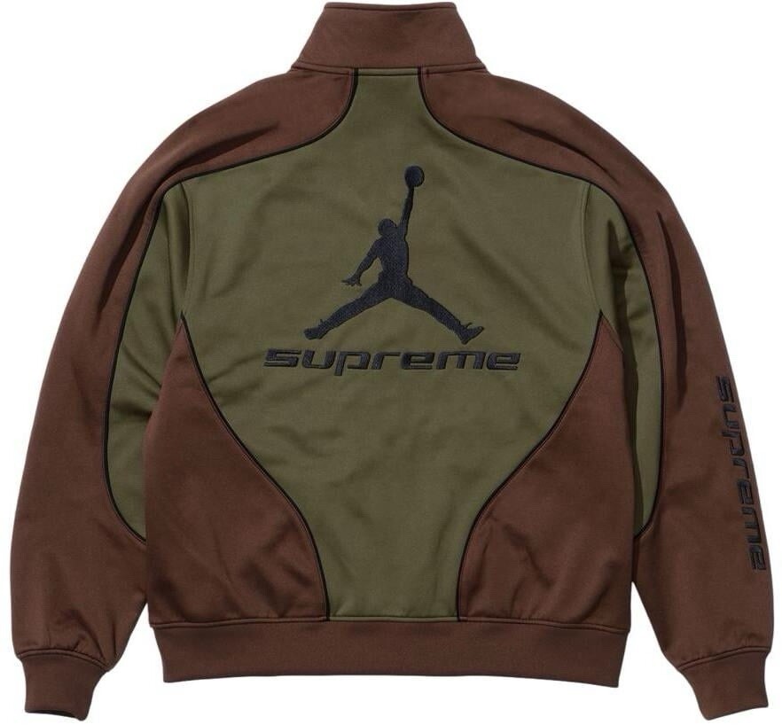 ジャケット・アウター Supreme Jordan Tricot Track Jacket Olive Size Small - Supreme x Jordan Tricot Track Jacket 'Olive