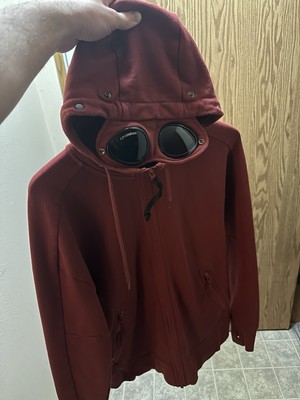 C.P Company Zip Hoodie red