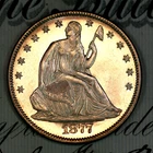 * 1877-P * NEAR+ GEM BU MS SEATED LIBERTY HALF-DOLLAR * FROM ORIGINAL COLLECTION