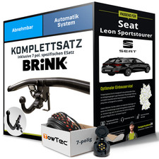 Anhängerkupplung BRINK abnehmbar für SEAT Leon Sportstourer +E-Satz Kit NEU