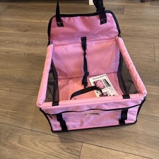 Petbobi Car Booster Seat Dog Cat Portable Pet Carrier Carseat Hot Pink Black