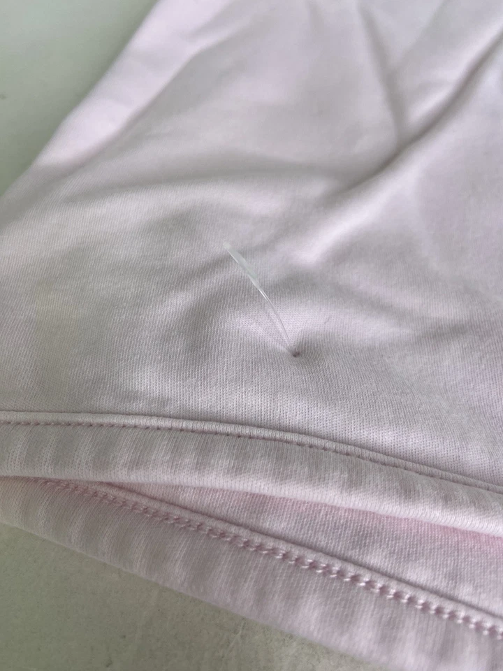 Manta de seguridad para bebé Kissy Kissy rosa Pima algodón DEFECTUOSA Foto 3 de 4