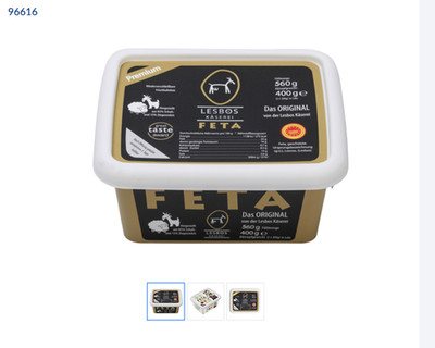 Lesbos Feta in Salzlake 43 % Fett ATG 400 g - 610 g Packung