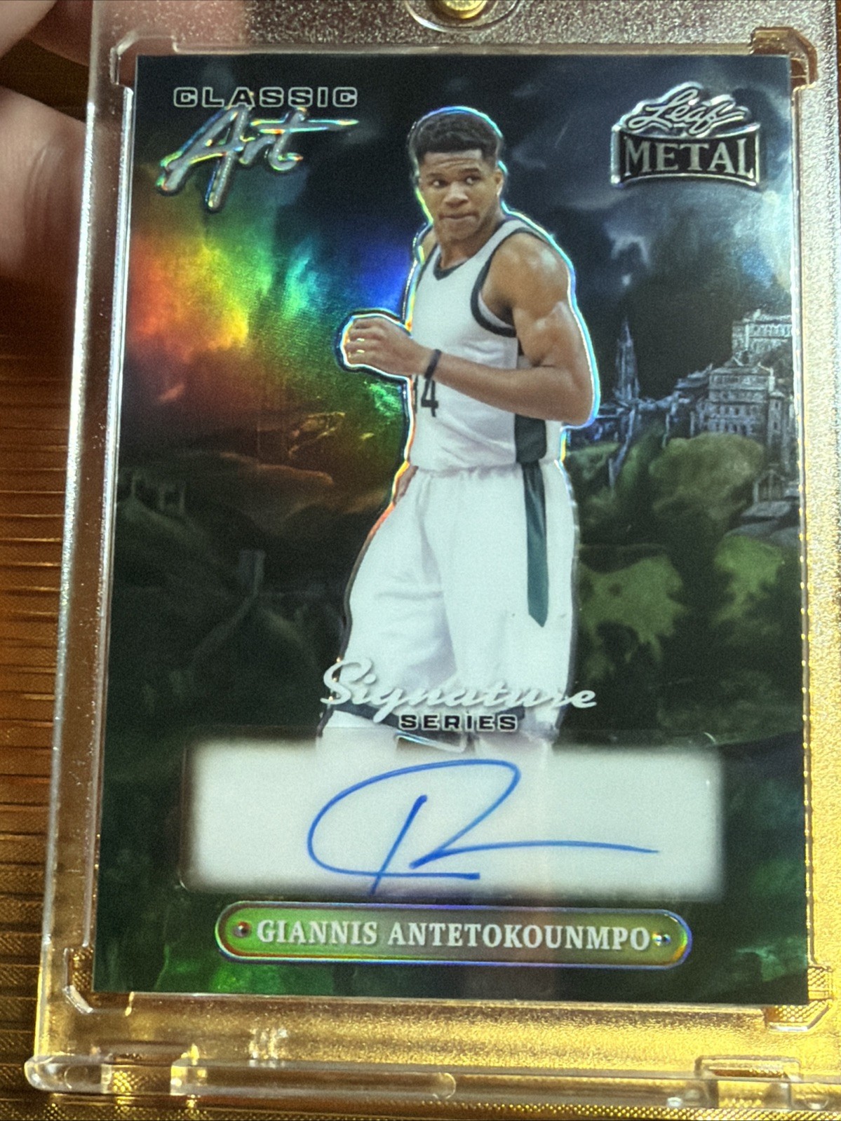 giannis antetokounmpo 2024 leaf signature series Classic Art auto 1/1