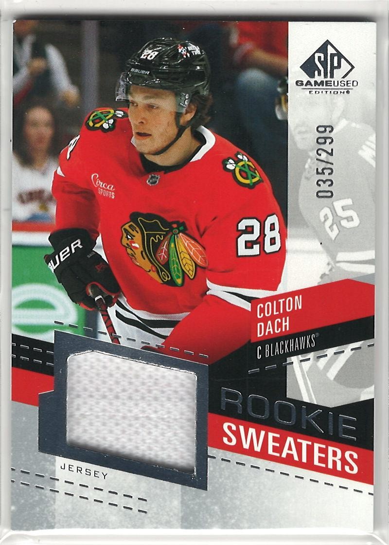 2025-26 SP Game Used Colton Dach Rookie Sweaters /299
