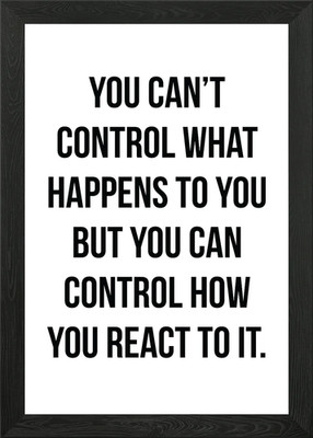 Control vs React Gerahmtes Wandbild Poster Leinwanddruck Bild
