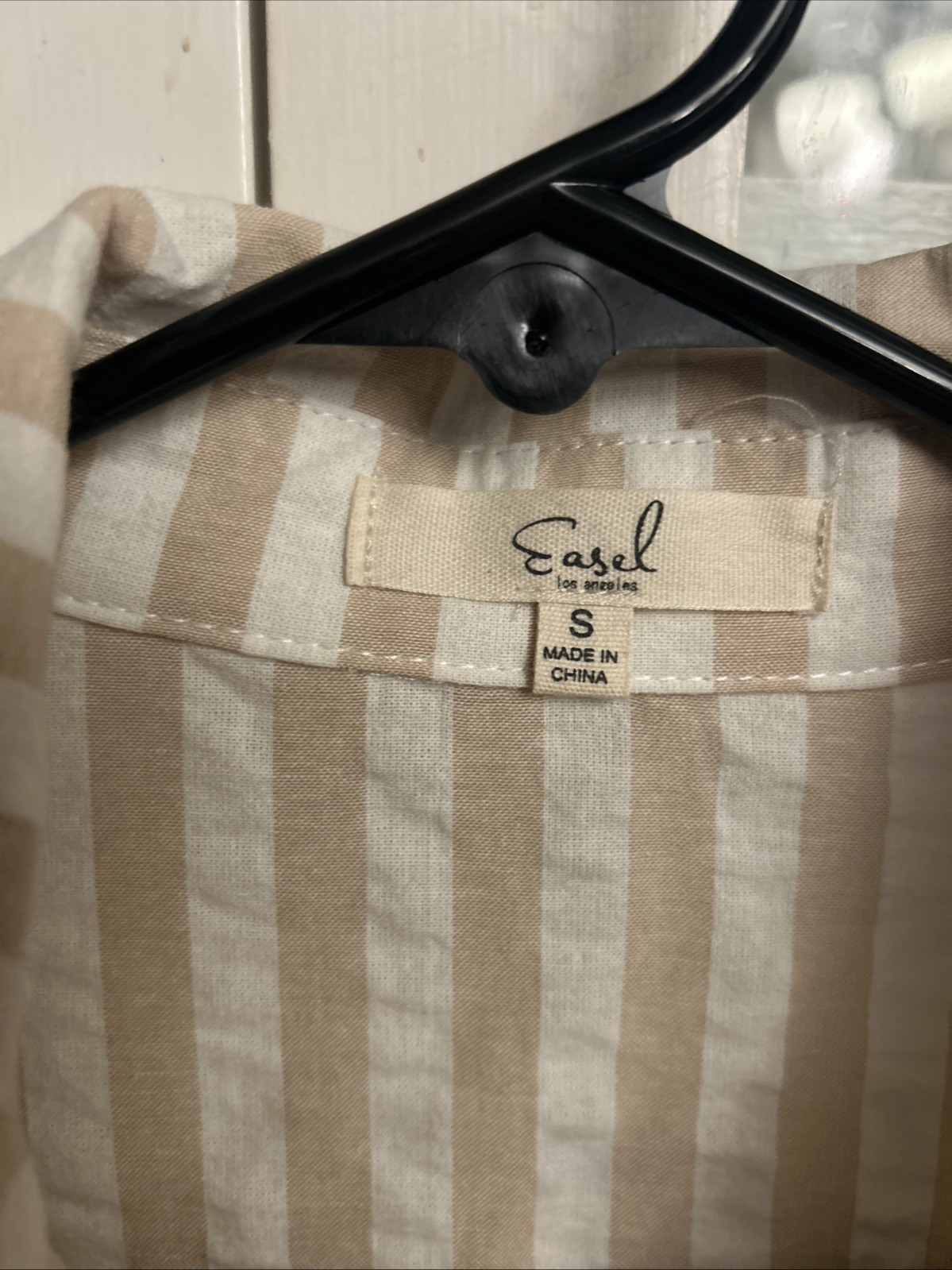 Easel Patchwork Button Front Cotton Dress Small B… - image 3