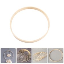 8 Pcs Bamboo Hoops Circle For Macrame Wreath And Dream Catcher Crafts