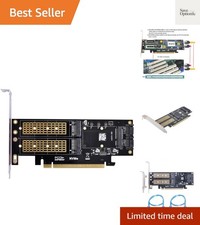 PCI Express PCI-E 3.0  Dual SATA to NGFF NVME MSATA M-Key B/M-Key SSD Card A...
