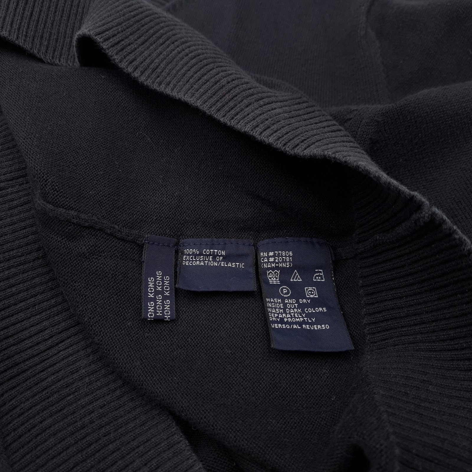 Tommy Hilfiger Pullover Sweater Black Cotton Classic Knit Men It2 Size S thumbnail 6