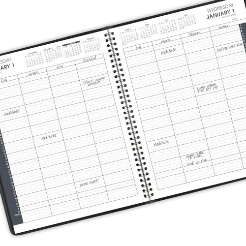 2025 Appointment Book Planner, Daily, Eight Person Group Planner, 8-1/2" x - Picture 5 of 8