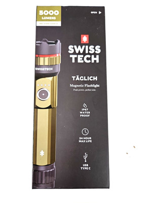 Swiss Tech Täglich 5000 Lumen Rechargeable Magnetic Flashlight Swiss Tech