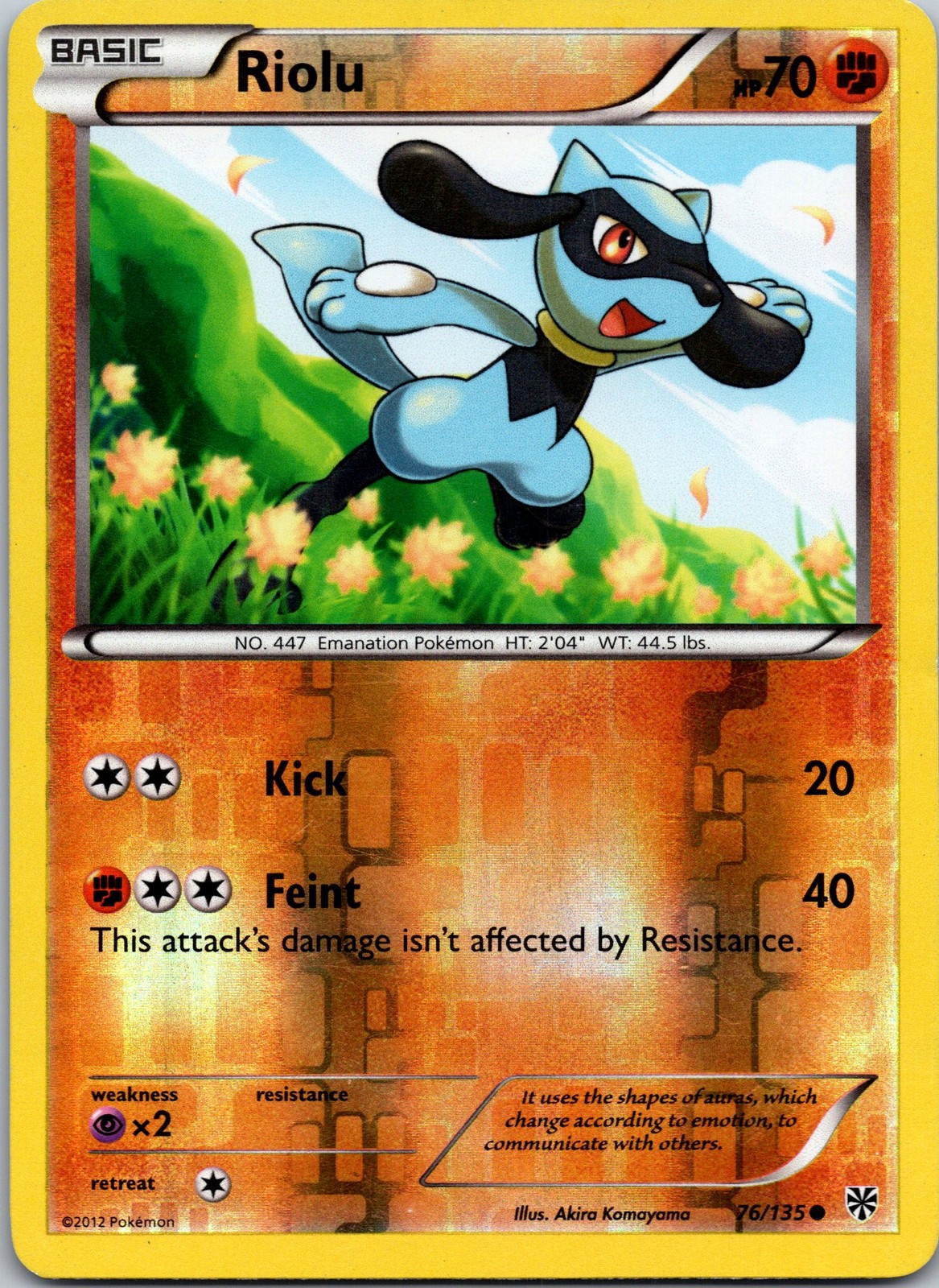 Riolu (76) 76/135 Plasma Storm LP Reverse Holo Pokemon TCG