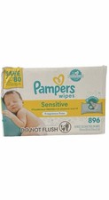 Pampers Sensitive Baby Wipes, Perfume Free Pop-Top Packs, 16pks/56ct 896 Count