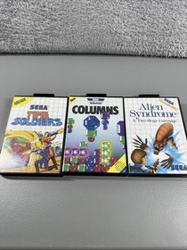 Sega Master System Game Bundle Lot 3 CIB Columns Time Soldiers Alien Syndrome
