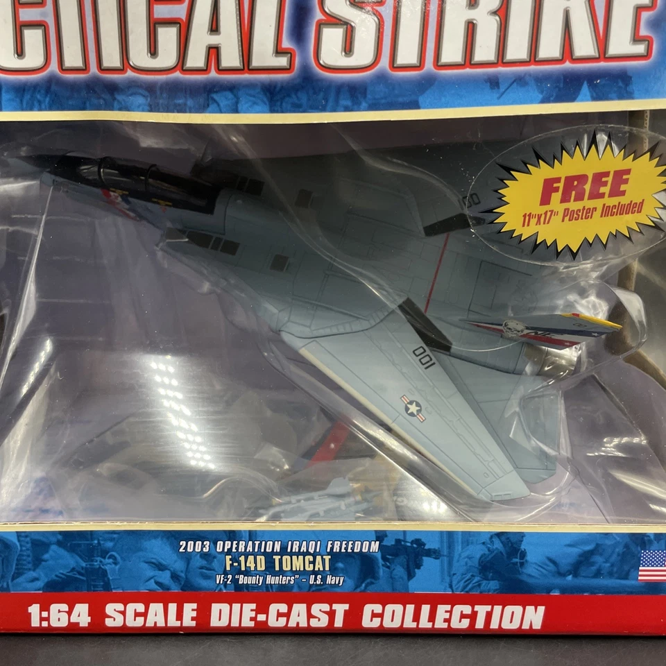 2004 Corgi F-14D TOMCAT Iraqi Freedom US Navy VF-2 Bounty Hunters Diecast New - Image 2 of 4