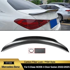 FOR 2022-2025 MERCEDES W206 C300 C43 SEDAN PSM STYLE CARBON LOOK TRUNK SPOILER