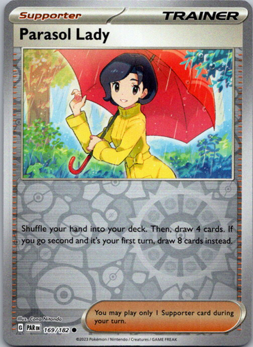 Parasol Lady 169/182 Reverse Holo Common Pokemon TCG S&V Paradox Rift - Afbeelding 1 van 2