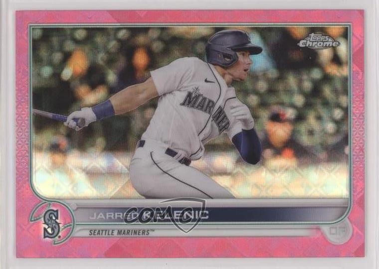 2022 Topps Chrome Logofractor Edition Pink Refractor 157/199 Jarred Kelenic 0w7q