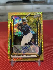 🔥2019 Panini National Convention VIP FRANCISCO LINDOR GOLD AUTO CHECKER # 4/5🔥