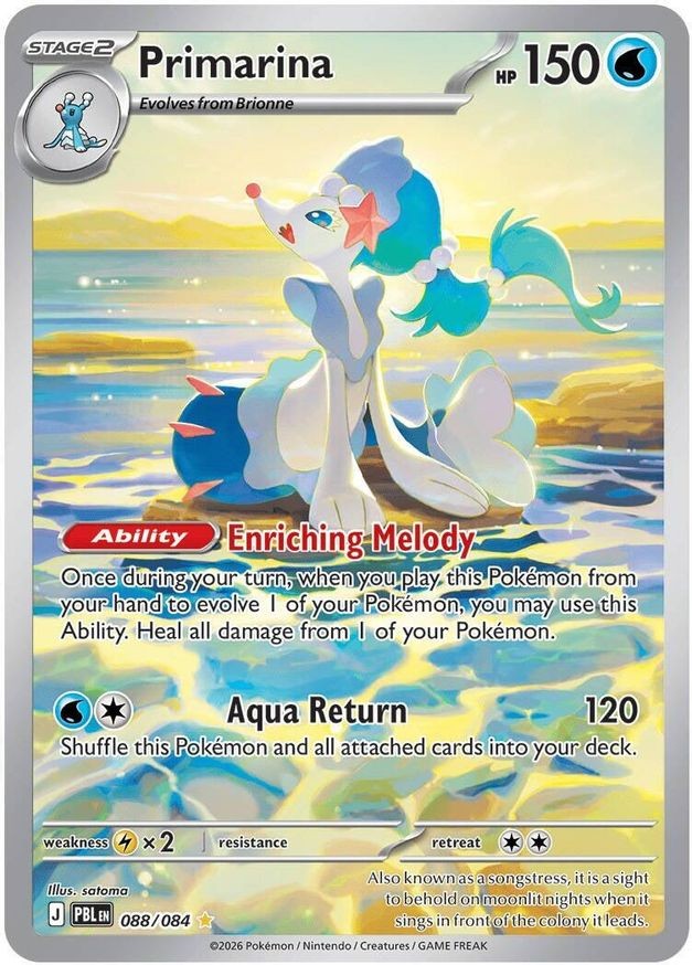 Pokemon Primarina (88/126) Pitch Black LP HOLO