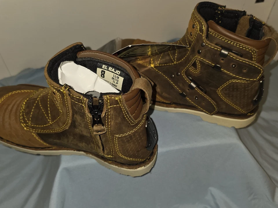Icon 1000 3403-0419 女式 El Bajo 皮靴 油棕色,尺寸:8。 全新带标签。 — 第 2/4 张图片