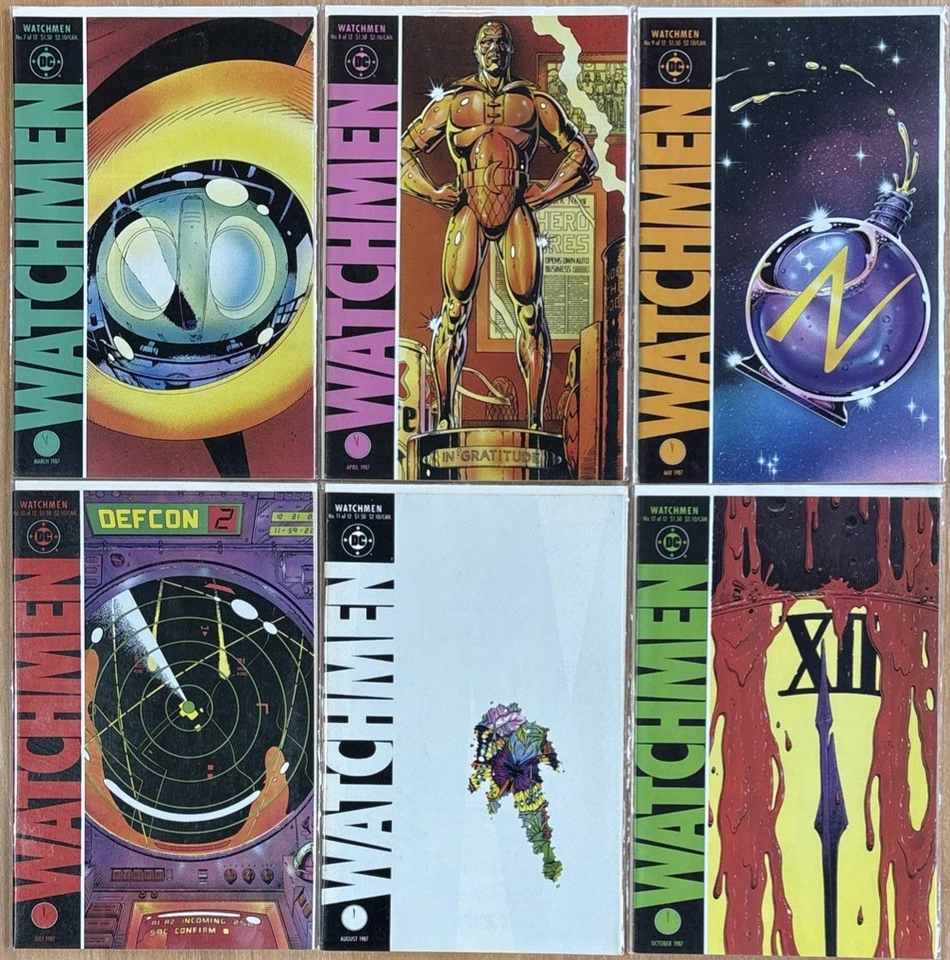 Watchmen #1-12 DC Comics 1986 en estado bastante bueno-casi nuevo juego completo Foto 3 de 3