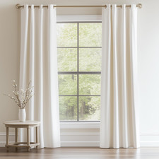 Topfinel 90 Inches Long Ivory Cream Velvet Curtains For Bedroom Decorative
