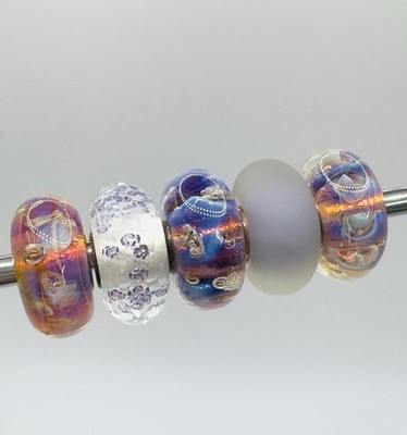 Elfbeads Lot Of Beads. Bubbles Aurora Cz s Frosted Retired