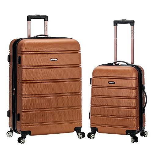 Melbourne 2-Piece Expandable Hardside Spinner Luggage Set 20in 28in Brown