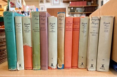 First 12 Hardcover Georgette Heyer Georgian & Regency Romance Suspense Novels