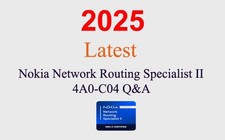Nokia Network Routing Specialist II 4A0-C04 Q A GUARANTEED 1 month update 