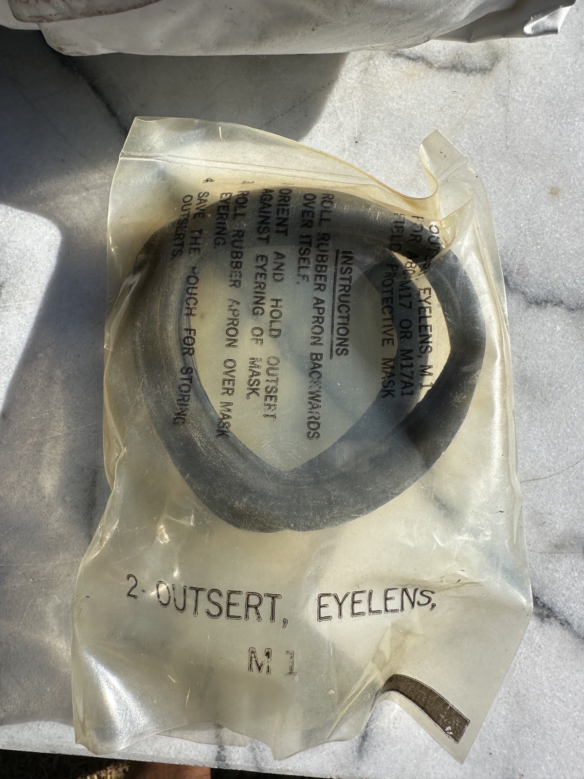 Vintage US  M17A1 Chemical Gas Mask MSA Size Medium With Bag and Extras 