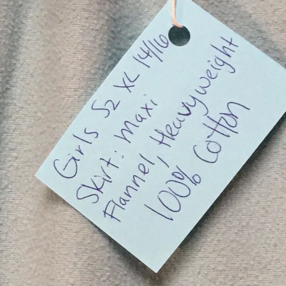 Skirt Flannel Girls XL 14/16 Maxi Green Ruffle Tier Cotton Mom and Pop's Kids - Image 3 of 4