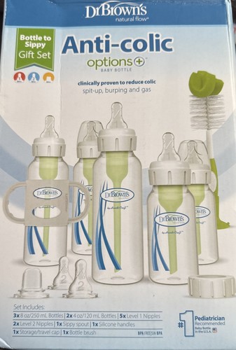 Dr Browns Anti-Colic Options + 5 Pk Bottle Essentials. Newborn Feeding - Picture 1 of 3