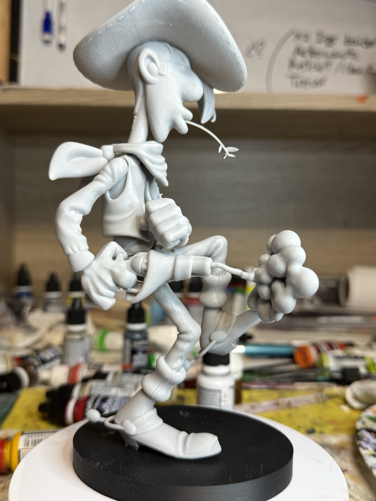 Lucky Luke Tribute Figura Resina 20 cm Kit Para Montar Sin Pintar Fan Art