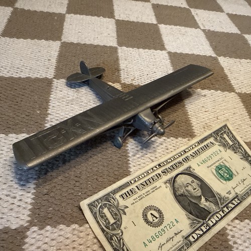 Vin. Spirit Of St. Louis 50 Anniversary Air Plane Lindbergh( Pewter)Great Shape