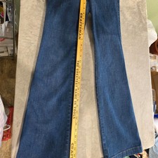 Express Slim Flare High Rise Ultra Hyper Stretch Jeans Womens S/P Blue Med. Wash