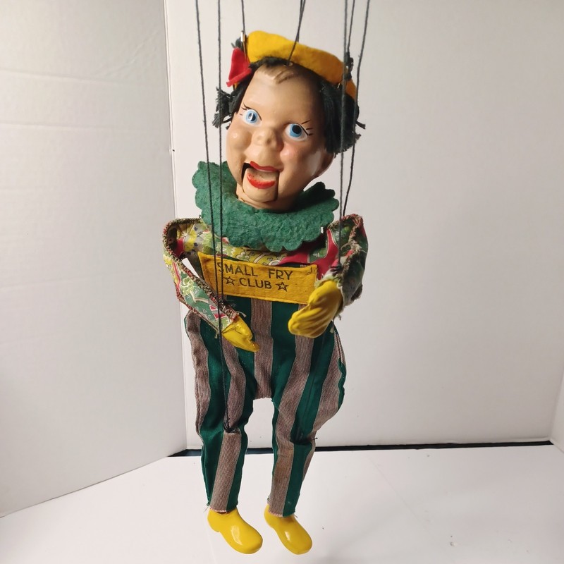 Vintage 1950s SMALL FRY CLUB TV Show Marionette Peter Puppet Doll Figure