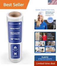 High-Grade 18" Stretch Film Wrap - 1200 ft for Effortless Packing & Protection
