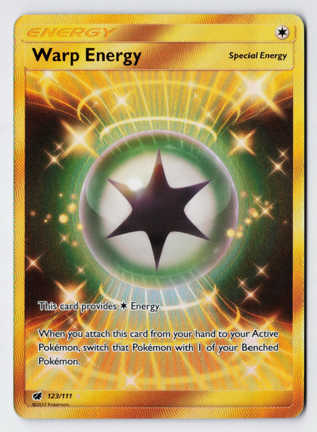Warp Energy (Secret) 123/111 - Pokemon SM Crimson Invasion Gold Rare Holo NM