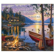 Legacy Publishing Group,  Cabin View by Darrell Bush 2026 Wall Calendar, 13.38''