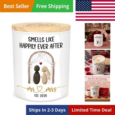 Wedding Gifts for Newlyweds - Mr & Mrs 2026 Scented Candle - Bridal Shower En...